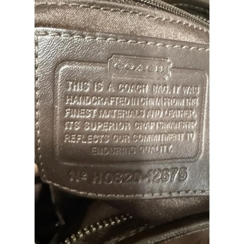 Coach Soho Hobo Bag Purse Vintage Dark Brown Slouchy Jacquard,‎ Signature